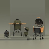 Фото Великий керамічний вугільний гриль BergHoff антрацитовий 2415713